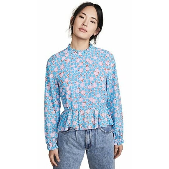 Stine Goya Shirley Star Dot Peplum Blouse - Picture 1 of 12